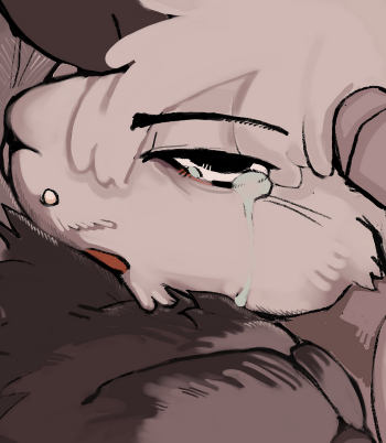 Drawing of two goat anthros.