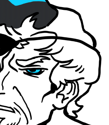 An animation of Nightwing thrusting into Slade Wilson's eye socket.