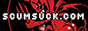 A button reading 'scumsuck.com' with a red devil behind it.